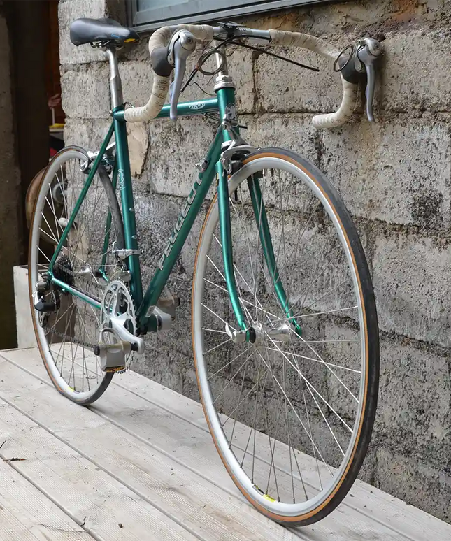 Vélo de course Vintage Peugeot vert - Taille XS/S