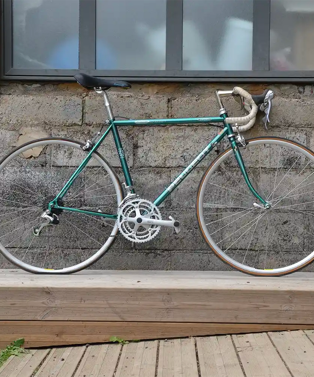 Vélo de course Vintage Peugeot vert - Taille XS/S