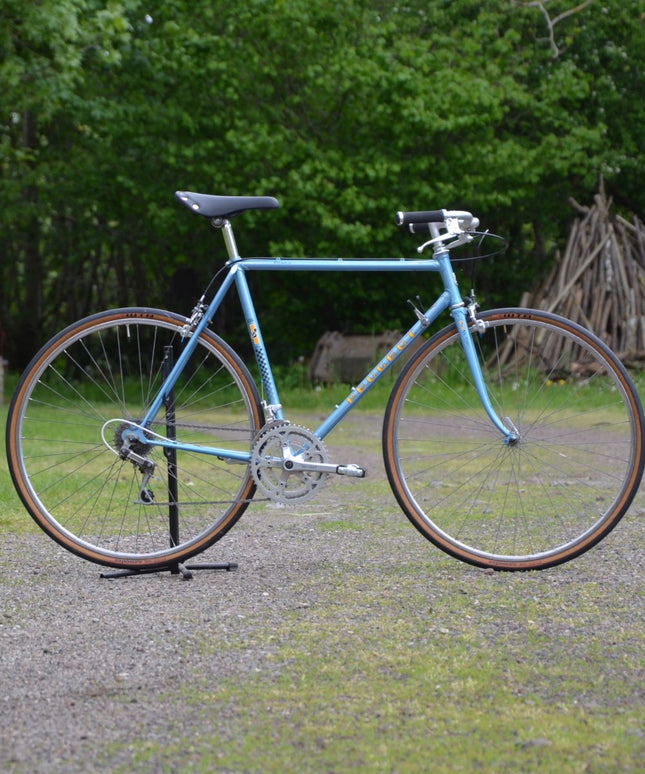 Vélo de course vintage Peugeot bleu - Taille M