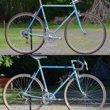 Vélo de course vintage Peugeot bleu - Taille M