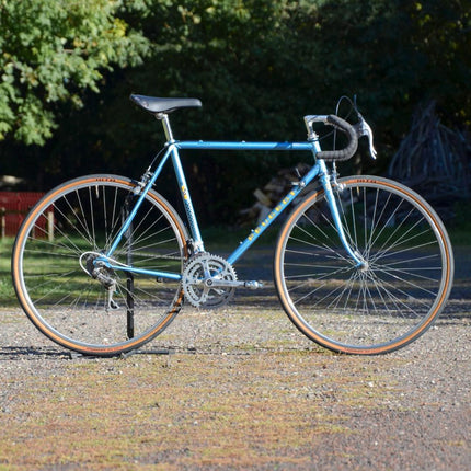 Vélo de course vintage Peugeot bleu - Taille M