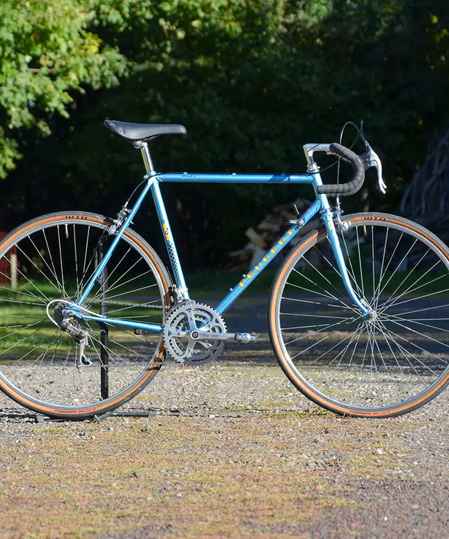 Vélo de course vintage Peugeot bleu - Taille M