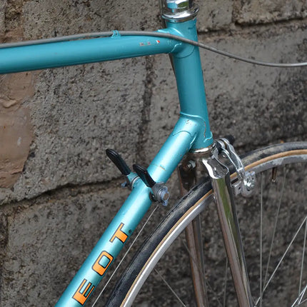 Vélo de course vintage Peugeot Bleu fourche chrome - Taille XL